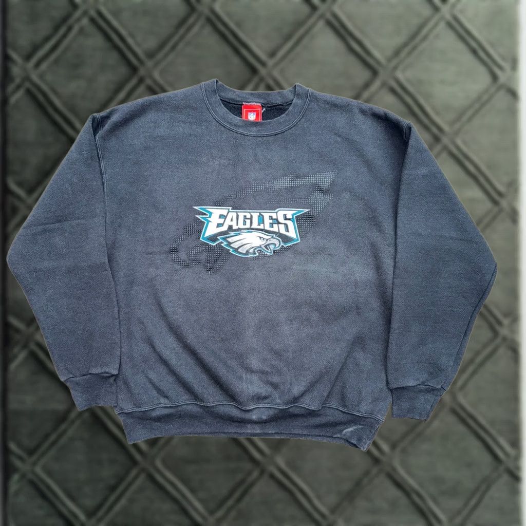 NFL VINTAGE NFL Philadelphia Eagles Crewneck Sweatshirt Black Shadow Graphic L Mens Size US L / EU 52-54 / 3 - 1 Thumbnail