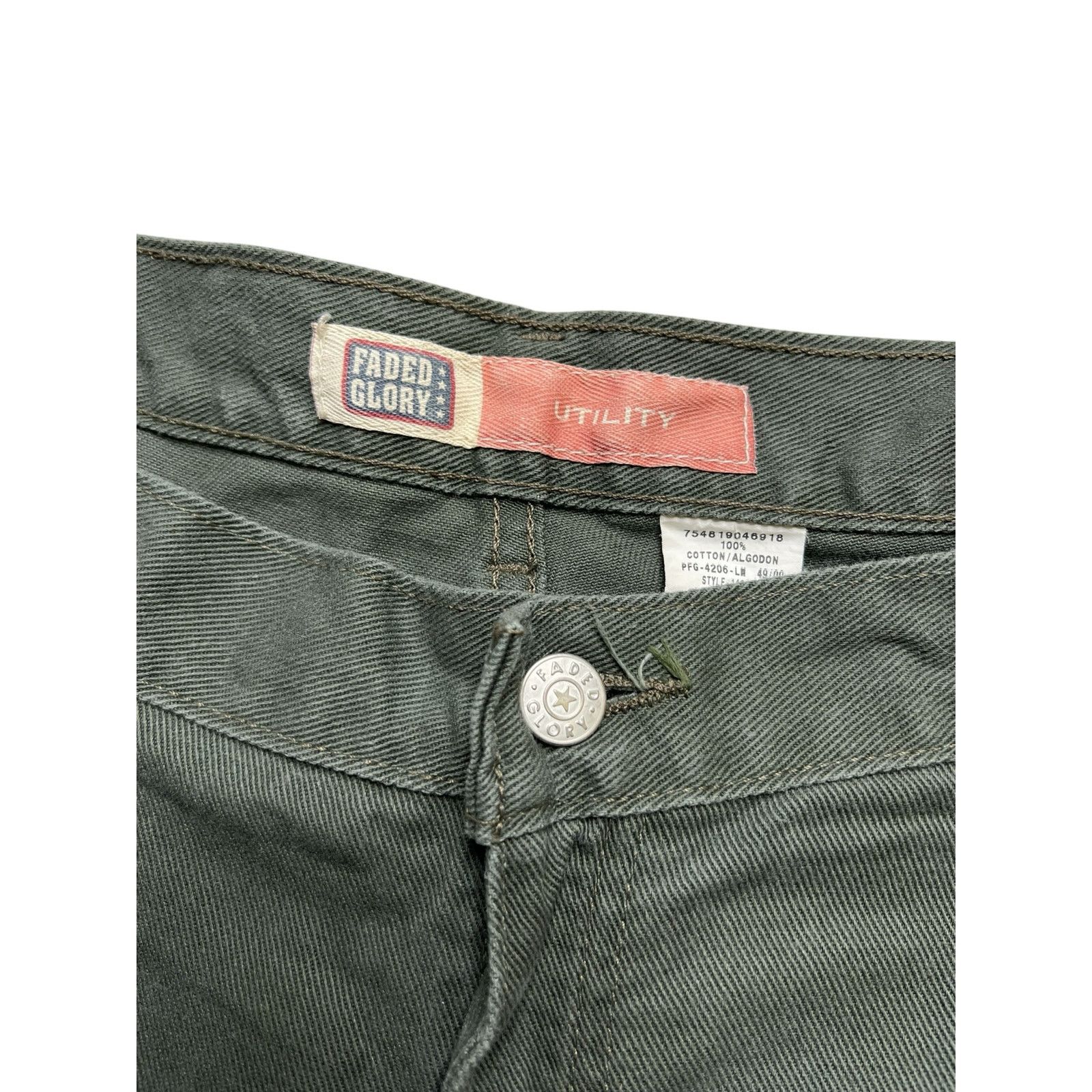 Faded Glory Vintage 80s Faded Glory Pants Green Denim 40x30 (38x29) Size US 40 / EU 56 - 4 Thumbnail