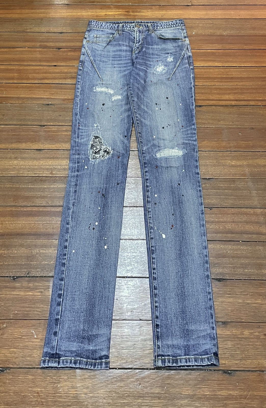 Very Rare Vintage Number Nine Paint Splatter Jeans 2000s