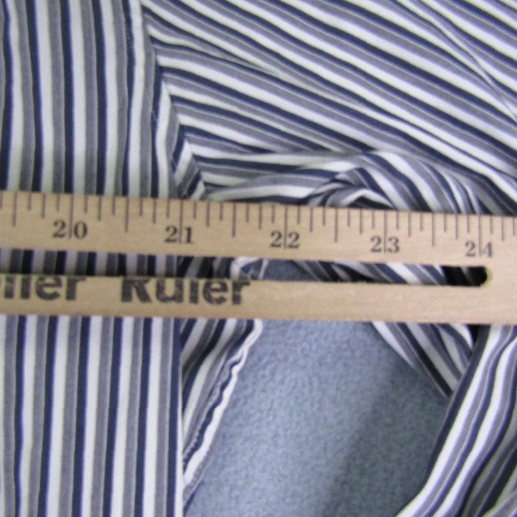 Ermenegildo Zegna VINTAGE Ermenegildo Zegna Shirt Mens Larg eGray White Stripes Button Up Performance Flex 16 Drop 8 Size US L / EU 52-54 / 3 - 7 Thumbnail