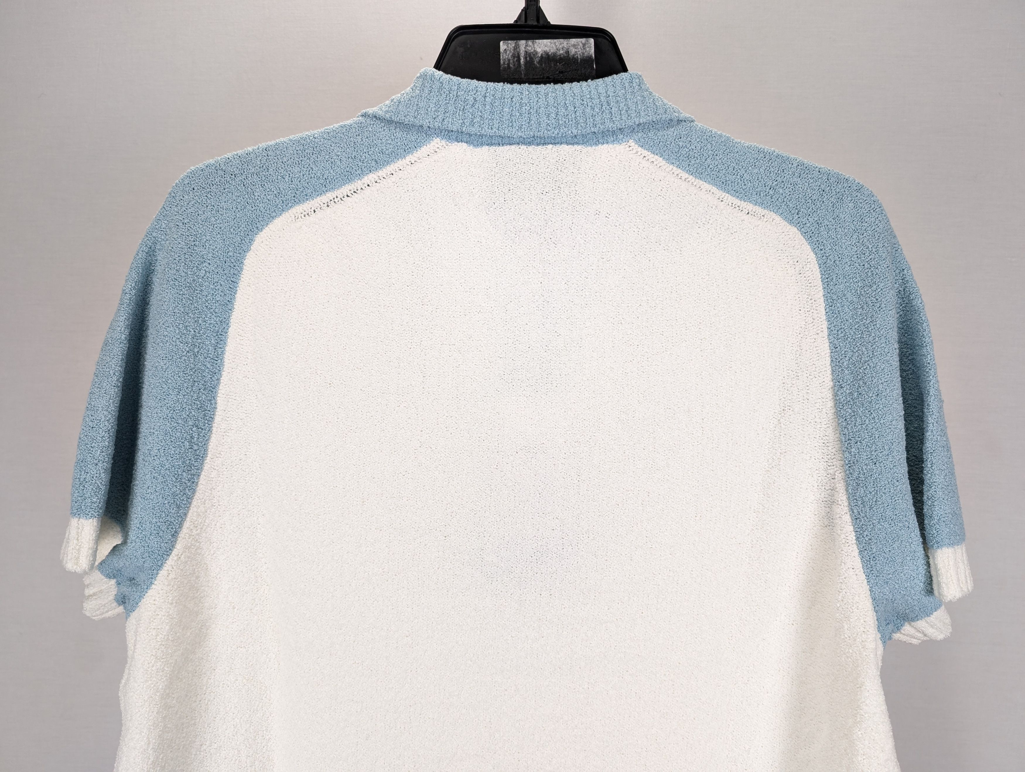 Casablanca o1rshd1 555 / Raglan Boucle Polo Shirt in White/Blue Size US XXL / EU 58 / 5 - 11 Thumbnail