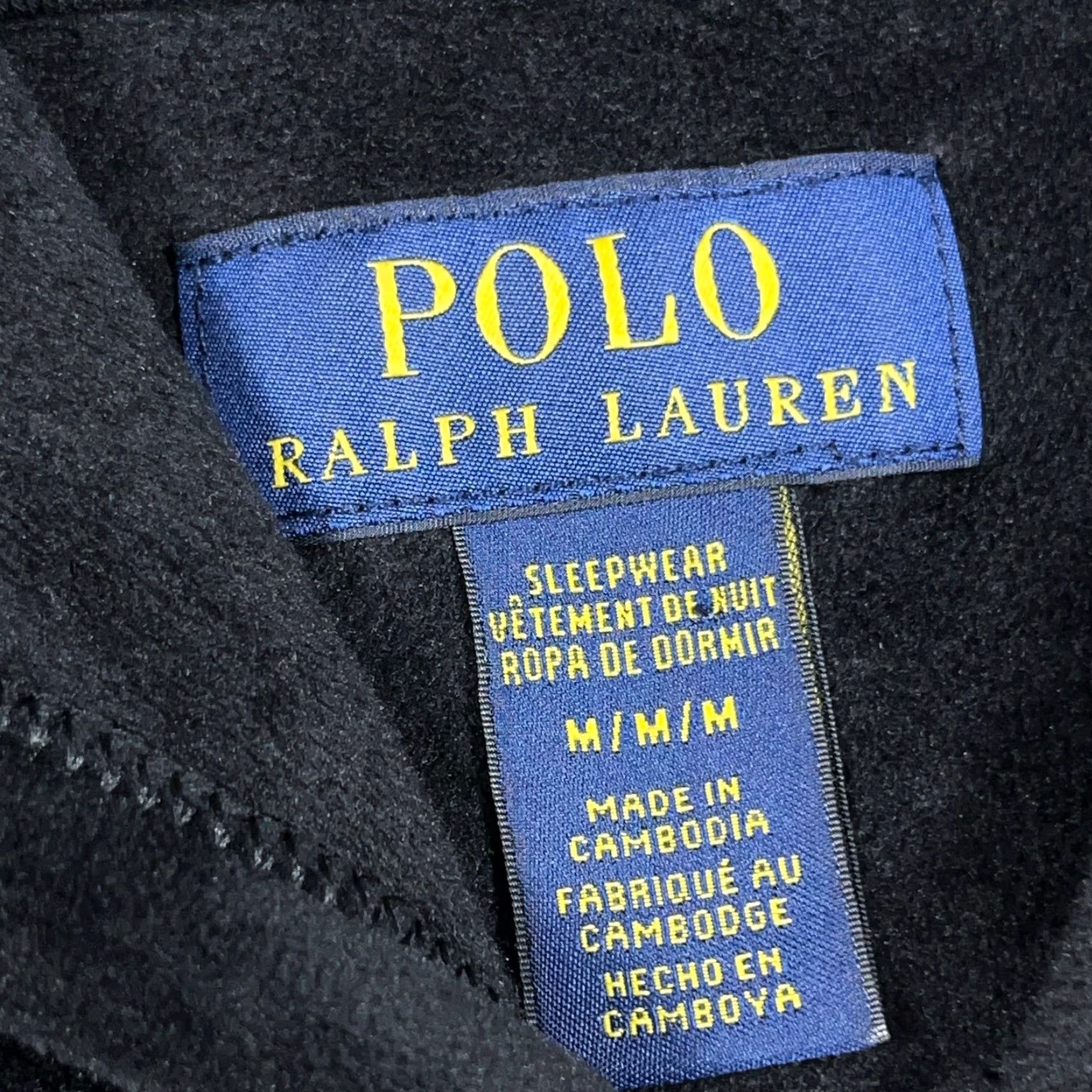 Polo Ralph Lauren Polo Ralph Lauren Hoodie Men Medium Black Red Sleep Wear Velour Lounge Spellout Size US M / EU 48-50 / 2 - 4 Thumbnail