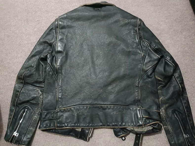 Schott Schott Old heavy cowhide motorcycle leather jacket Size US L / EU 52-54 / 3 - 2 Thumbnail
