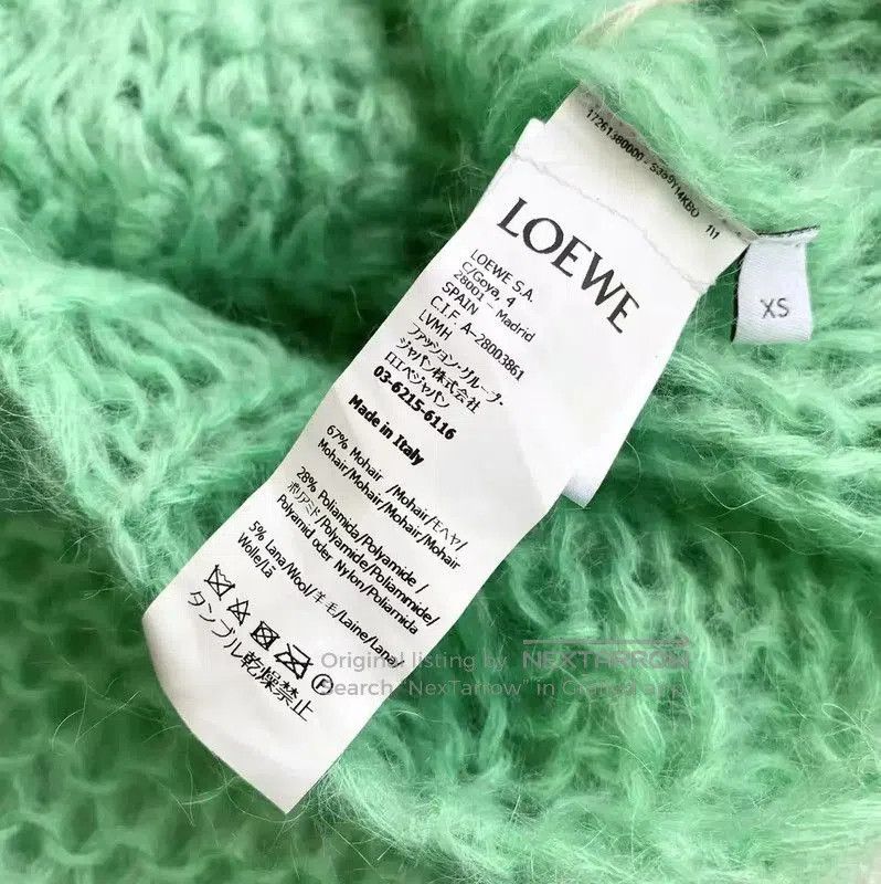 Loewe Loewe Light Green Mohair Knit Sweater . Size XS / US 0-2 / IT 36-38 - 5 Thumbnail