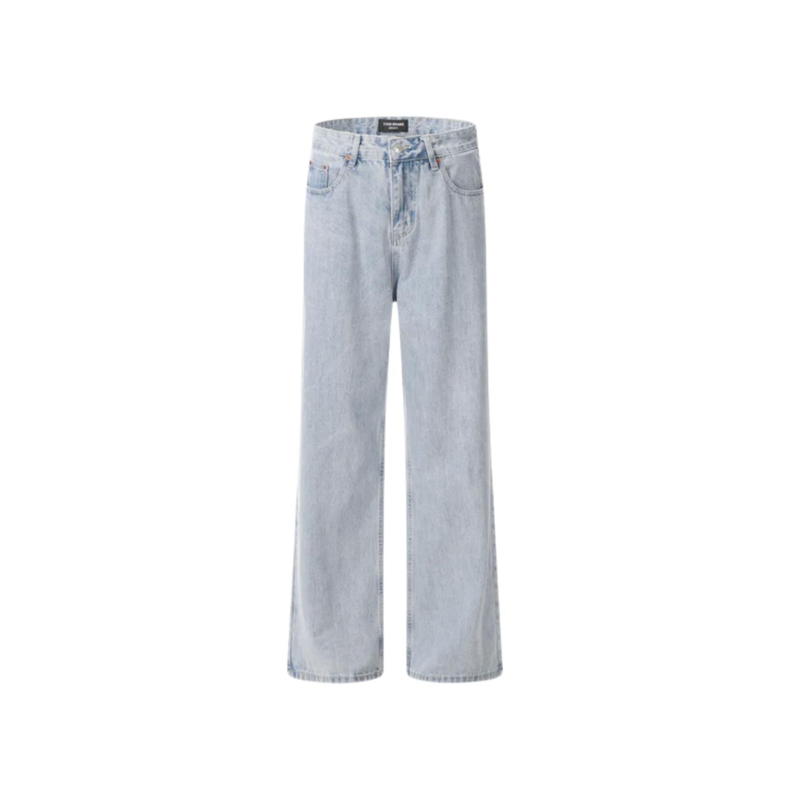 Vintage Blue Straight Leg Baggy Jeans Size US 33 - 2 Thumbnail