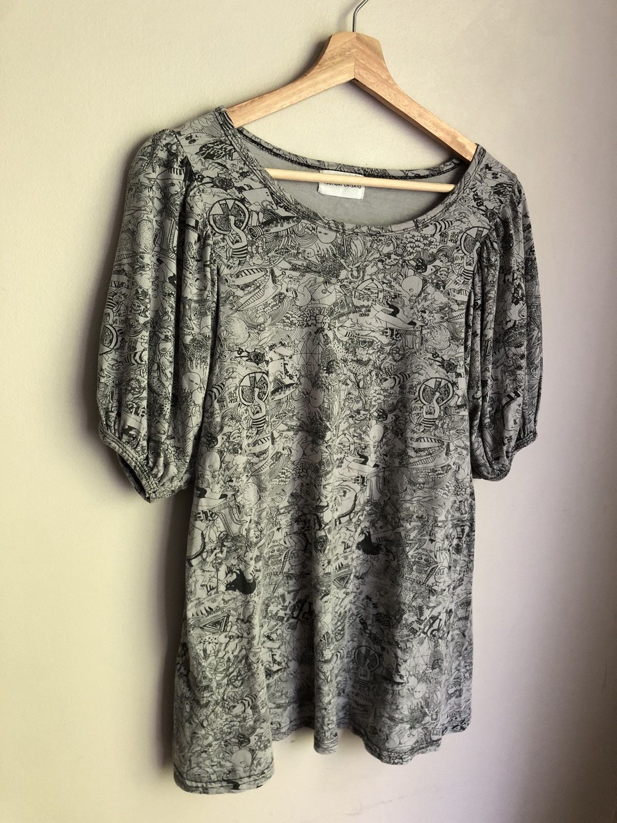 Issey Miyake × Tsumori Chisato Tsumori Chisato Archive ‘Hail Satan’ Babydoll Tee Size S / US 4 / IT 40 - 4 Thumbnail