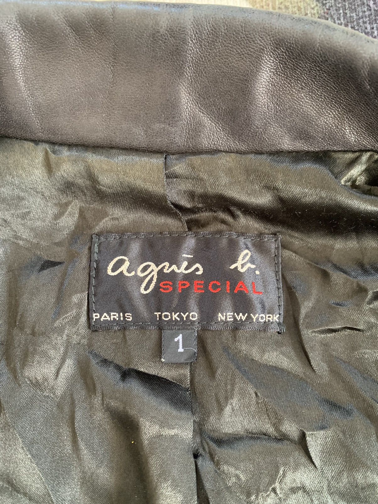 agnes b. Sun Faded Agnes B Special Leather Jacket Riri Zipper Size S / US 4 / IT 40 - 16 Thumbnail