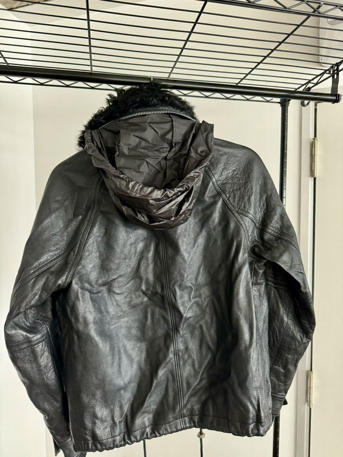 Saint Laurent Paris Saint Laurent Black Leather Jacket with Removable Fur Collar Size XS / US 0-2 / IT 36-38 - 5 Thumbnail