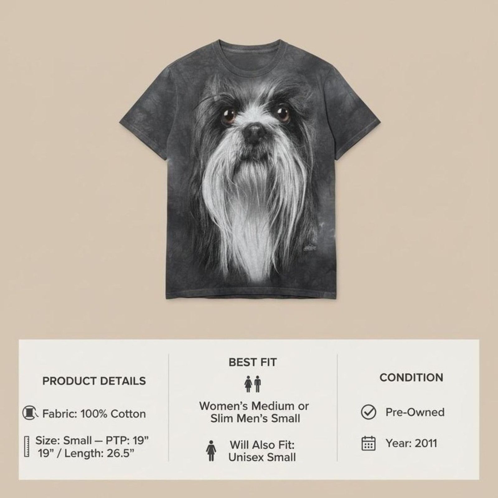 The Mountain The Mountain Y2K Dog Schnauzer Grey Black Small Size US S / EU 44-46 / 1 - 6 Thumbnail