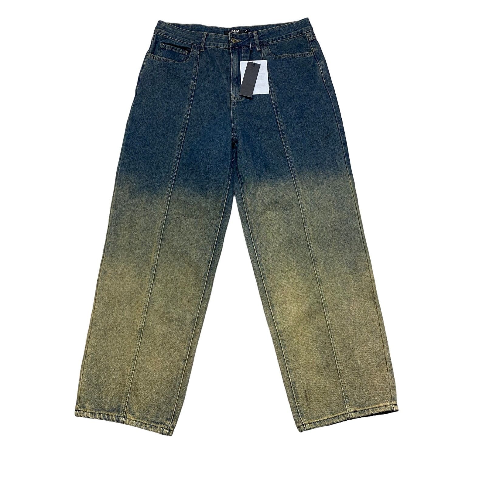 Jaded London NWT Jaded London Skirt Over Trouser Ombre Faded Jeans 30x31 Size US 30 / EU 46 - 1 Thumbnail