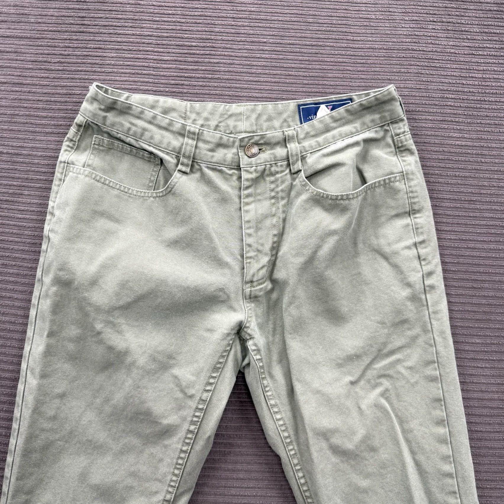 Vineyard Vines Vineyard Vines Pants Men 30/32 Green Cotton Chino 5 Pocket X-Front Button Zip Flat Waist 29 Inseam 31 Inseam Regular 30 in Size US 30 / EU 46 - 7 Thumbnail