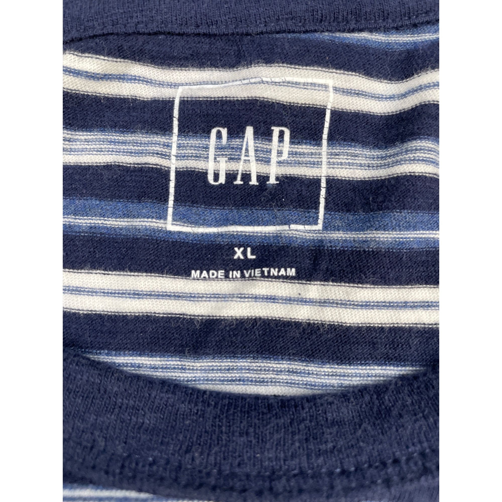 Gap Gap Men's Blue Striped Long Sleeve T-shirt Size XL SKU 4715 Size US XL / EU 56 / 4 - 4 Thumbnail
