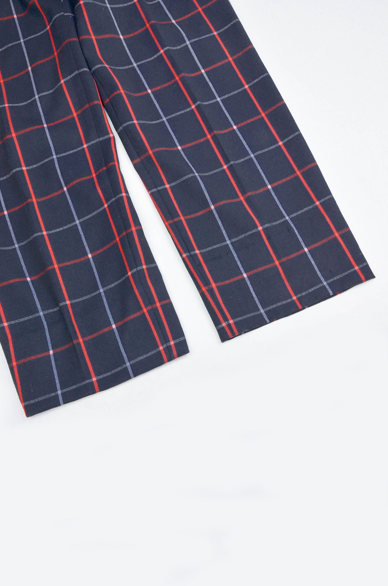 Burberry Burberrys Vintage Check Wool Trousers Navy Plaid - Size W32 Size 32" / US 10 / IT 46 - 10 Thumbnail