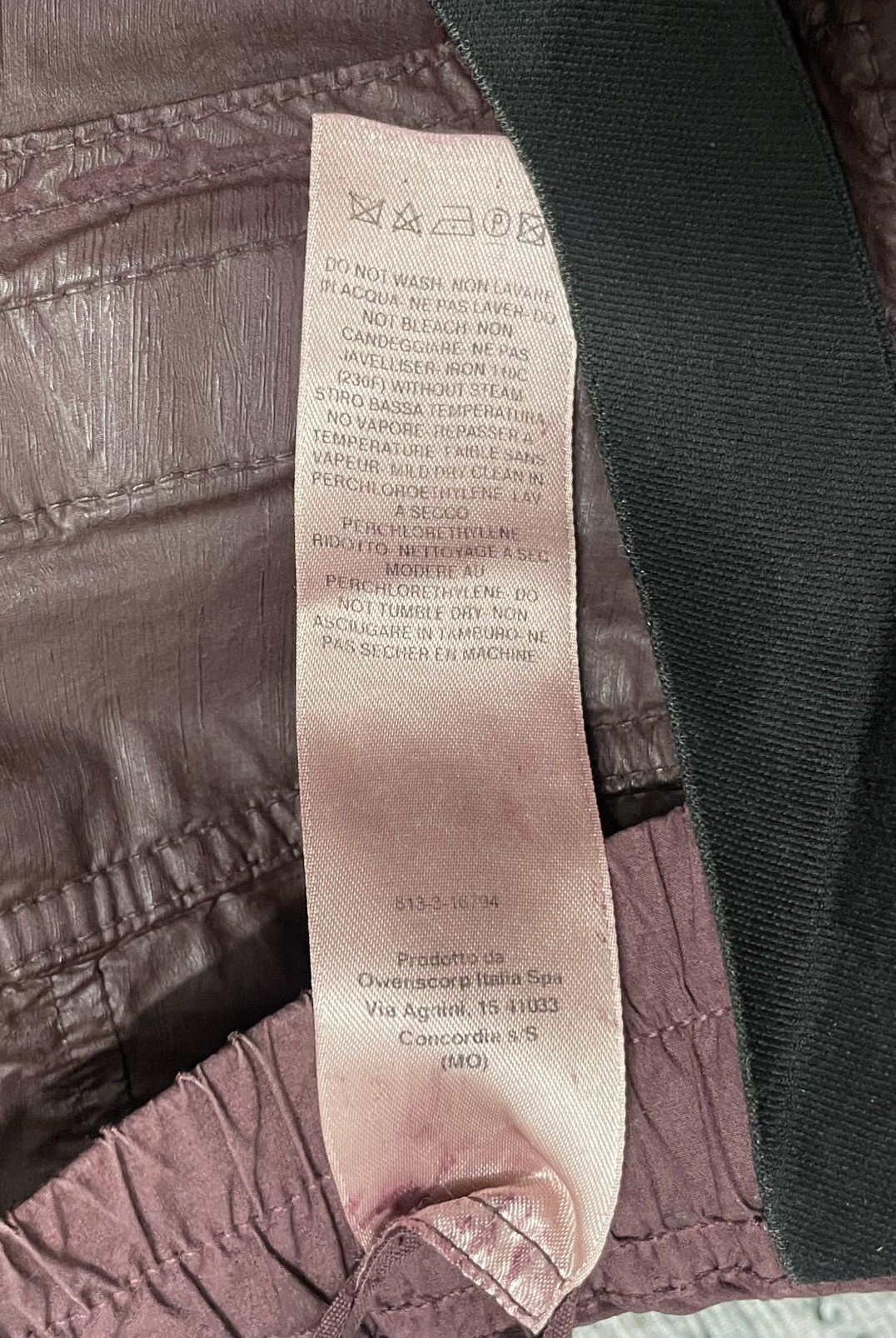 Rick Owens Drkshdw (NEW) SS21 Burgundy Creatch Cargo Waxed Pants Size US 32 / EU 48 - 9 Thumbnail