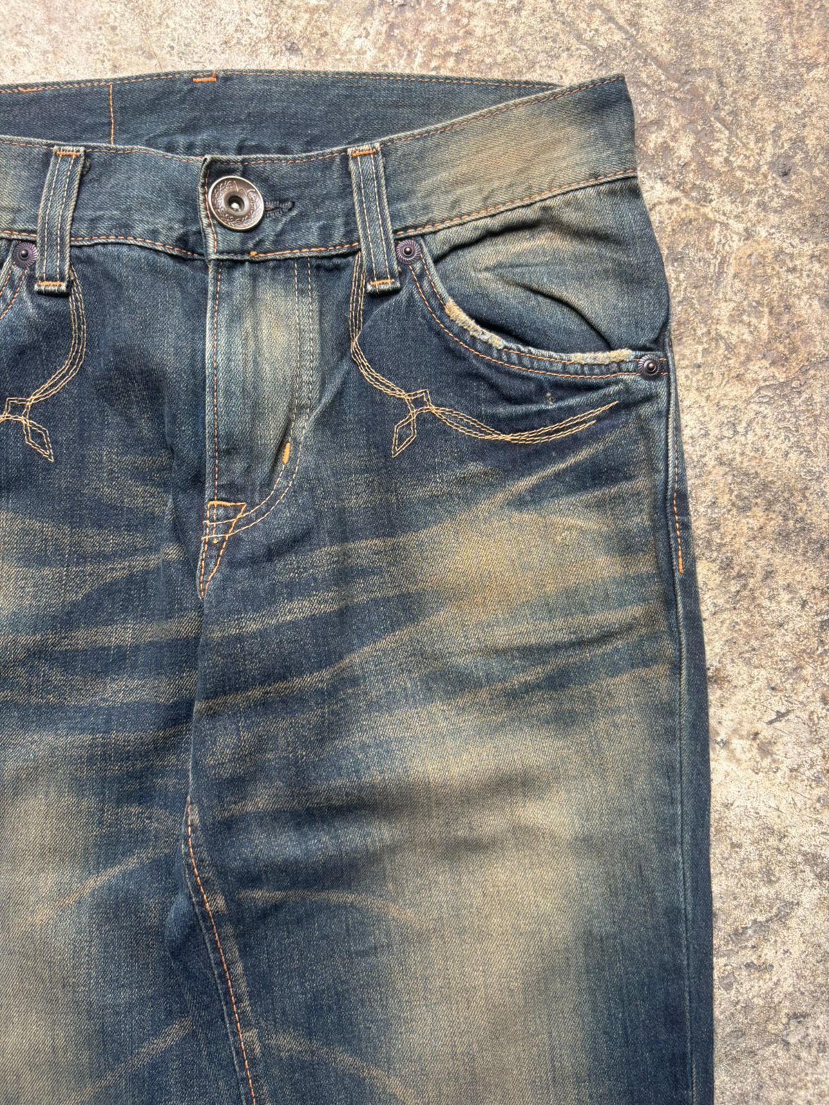 Japanese Brand 2000s Japanese Edwin Rusty Mud Wash Jeans Size US 28 / EU 44 - 5 Thumbnail