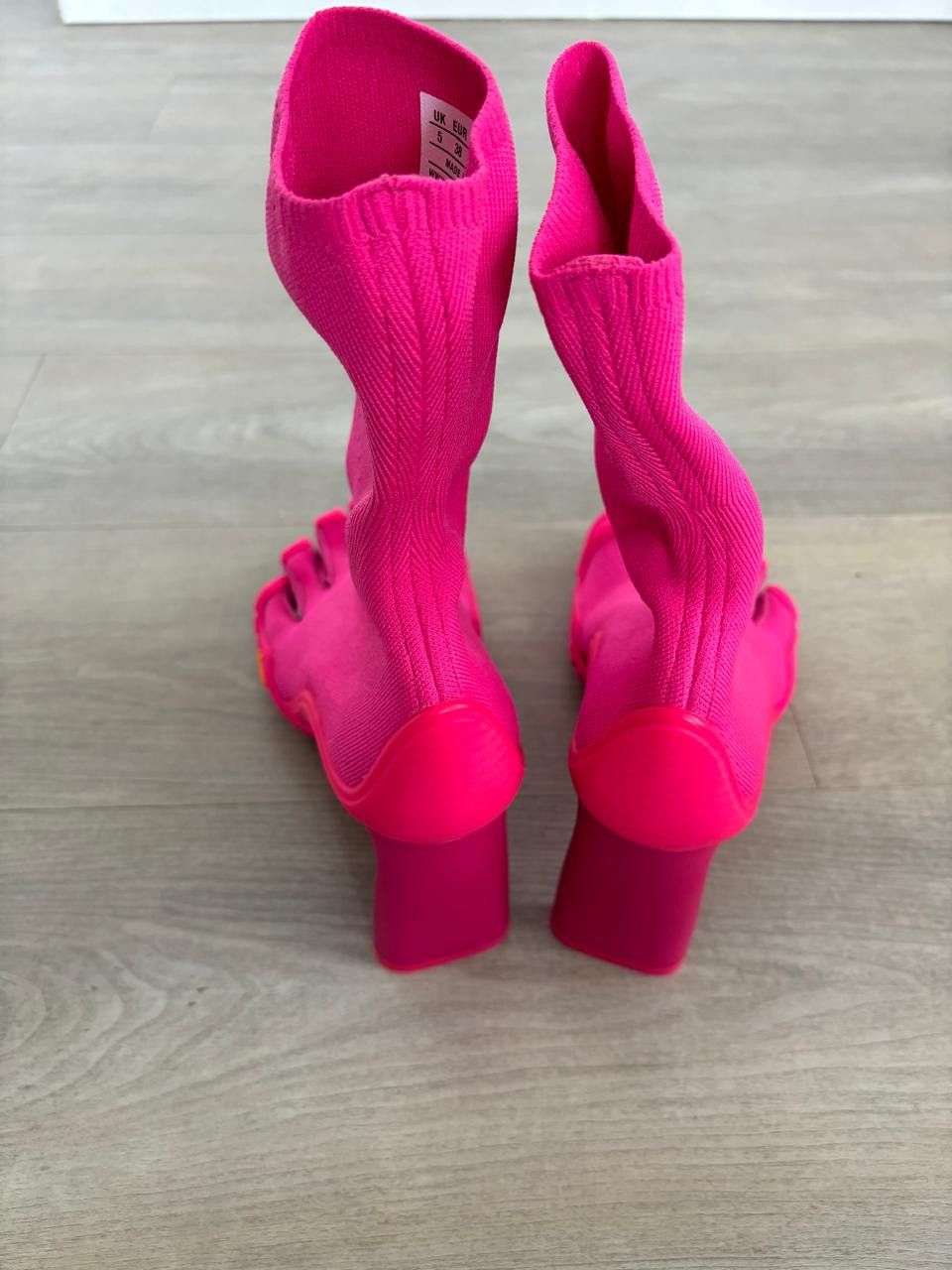 Balenciaga Vibram Five Fingers Split Toe Heeled Sock Boots Size US 8 / IT 38 - 7 Thumbnail