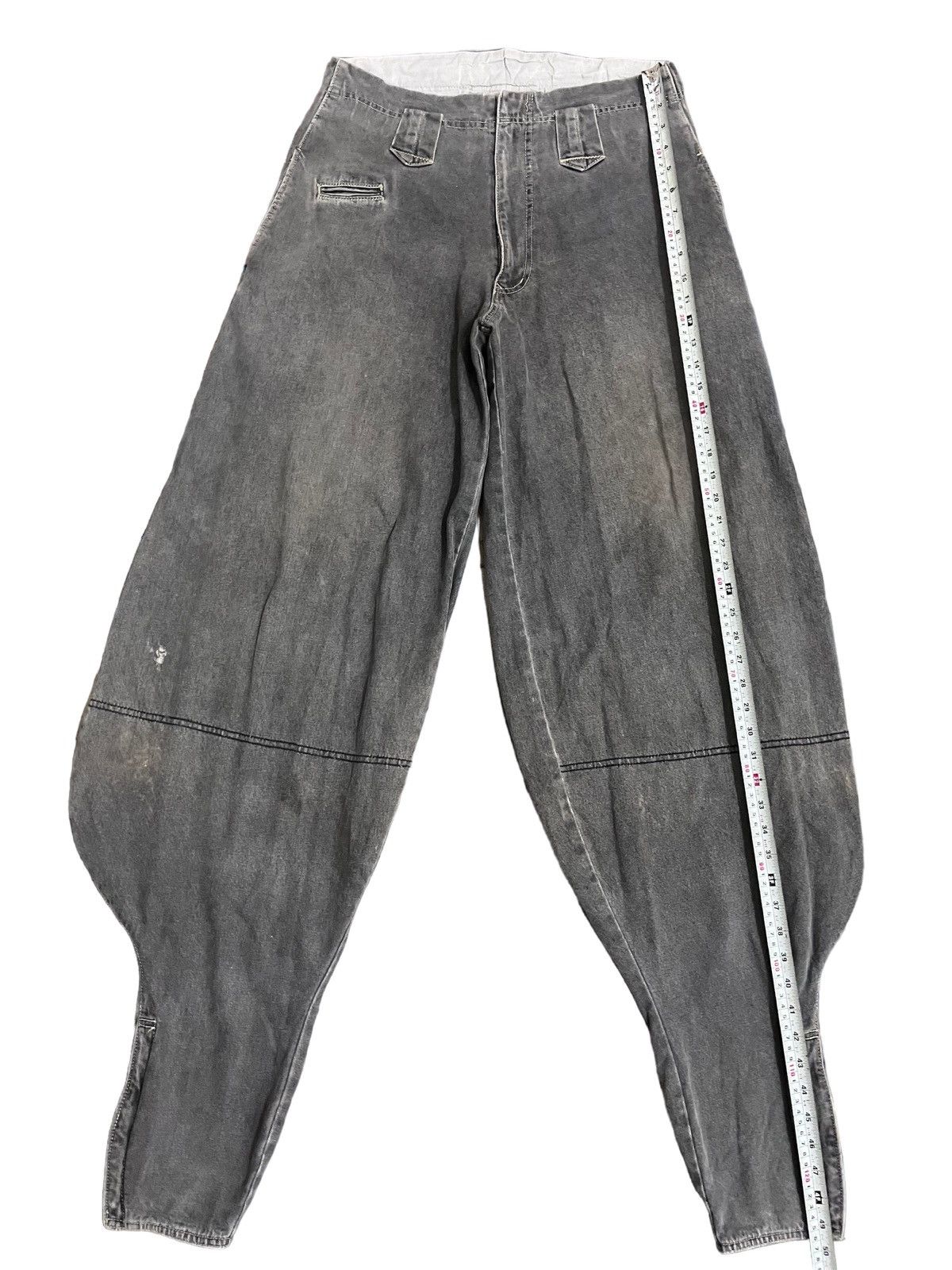 Japanese Brand Vintage Ginwash Grey Monster Workwear Baggy Carpenter Denim Size US 32 / EU 48 - 15 Thumbnail