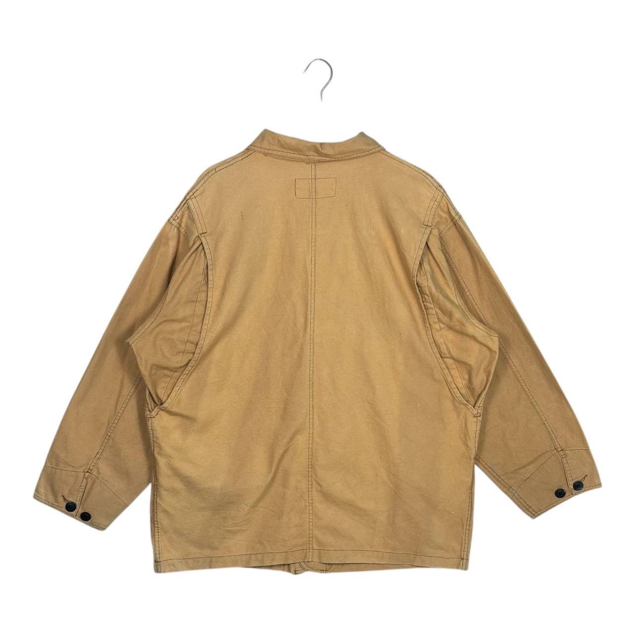 Japanese Brand Vintage P.R.S. Canvas Work Jacket L Tan Chore Coat Detroit Size US L / EU 52-54 / 3 - 2 Thumbnail
