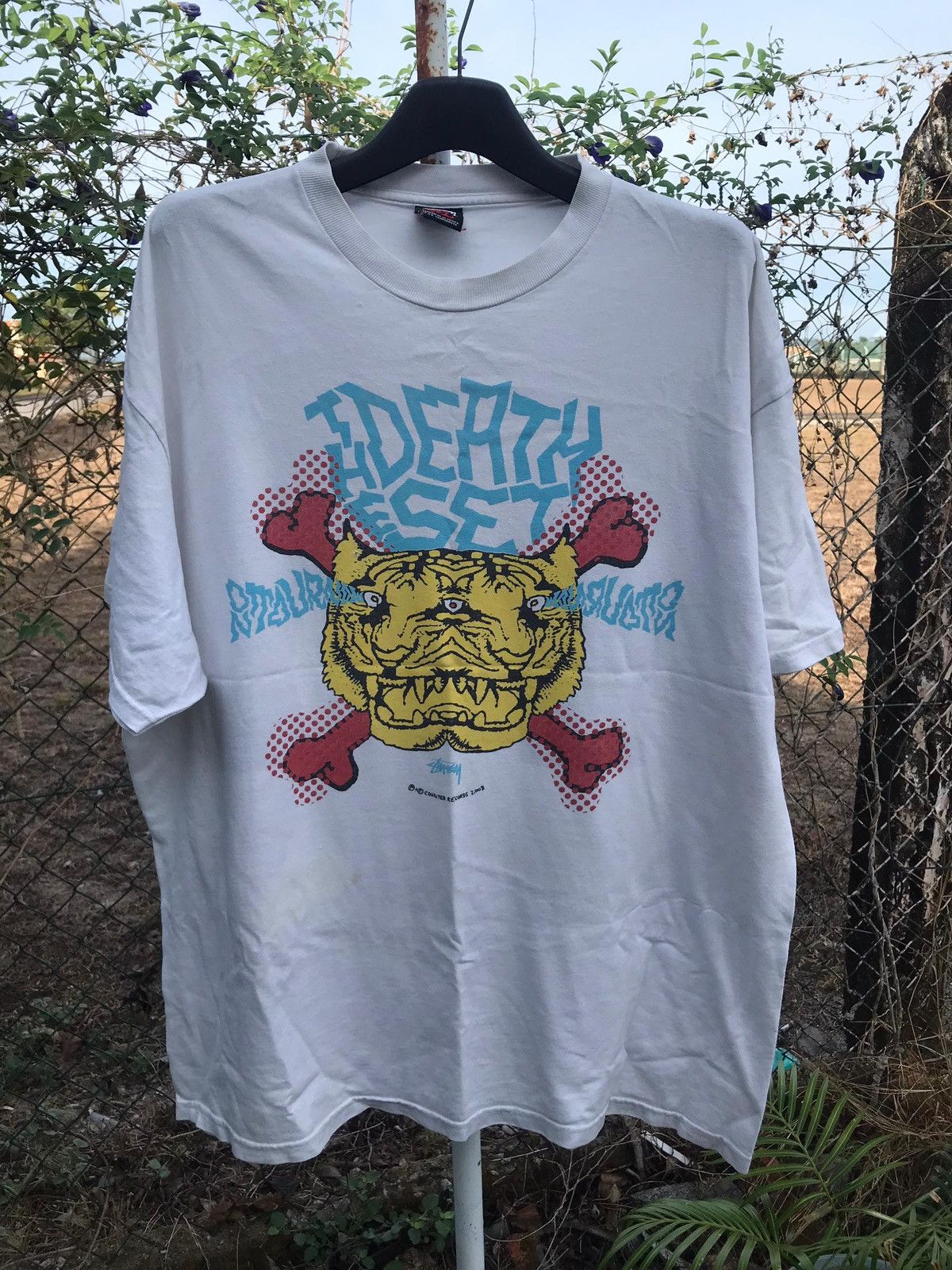 Vintage Vintage Stussy The Death Set Counter Record Tshirt | Grailed
