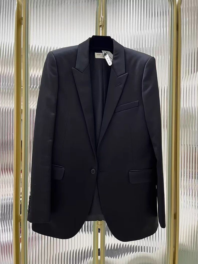 Saint Laurent Paris SAINT LAURENT Black Blazer - dmc Size US M / EU 48-50 / 2 - 1 Thumbnail