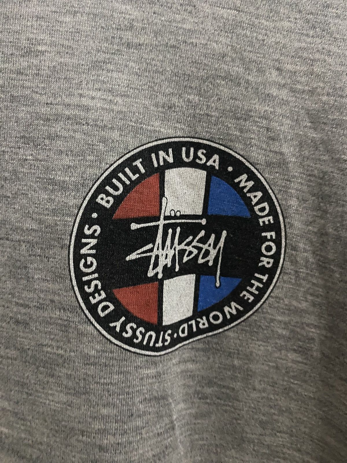 Stussy Vintage 90s Stussy Built In Usa Grey Tshirt Size US L / EU 52-54 / 3 - 4 Thumbnail