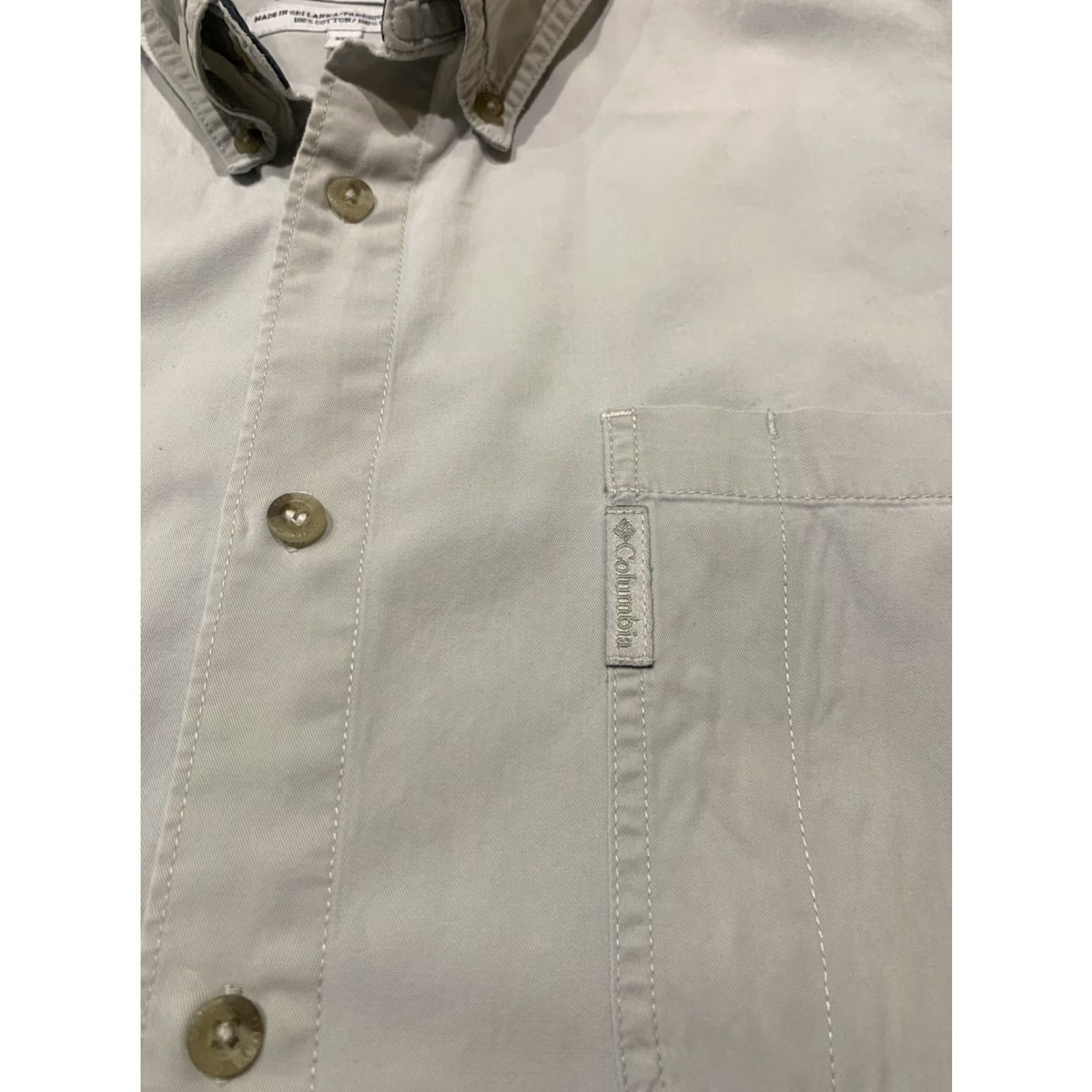 Vintage Columbia Men's Button-Down Shirt Long Sleeve Casual Travel Beige 90s XXL Size US XXL / EU 58 / 5 - 7 Thumbnail