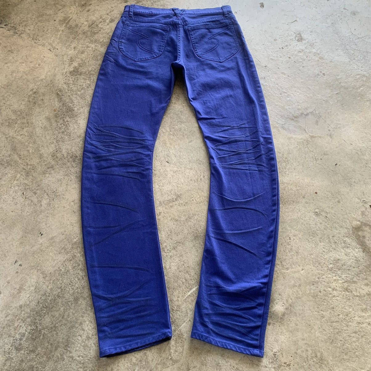 If Six Was Nine Semantic Design Black Whiskers Fading Super Blue Jeans Size US 32 / EU 48 - 6 Thumbnail