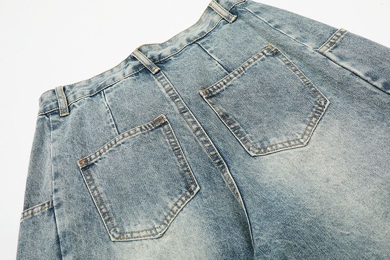 Jean American retro patchwork curved jeans for men Size US 32 / EU 48 - 4 Thumbnail
