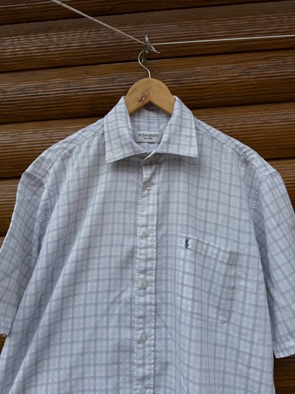 Yves Saint Laurent YSL Yves Saint Laurent Short Sleeve Shirt Logo Size L Size US L / EU 52-54 / 3 - 2 Thumbnail