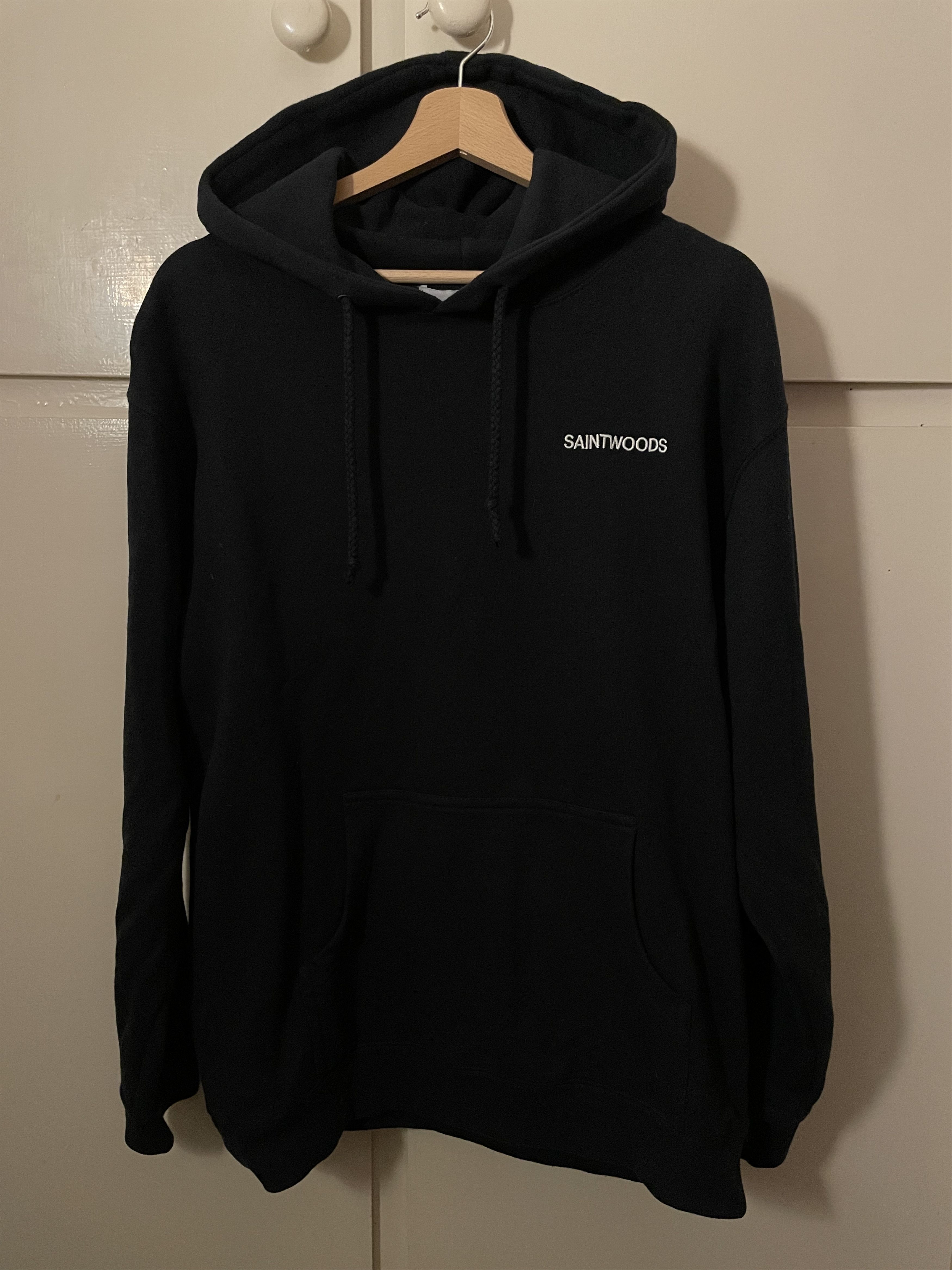 image of Saintwoods Logo Hoodie in Navy, Men's (Size Medium)