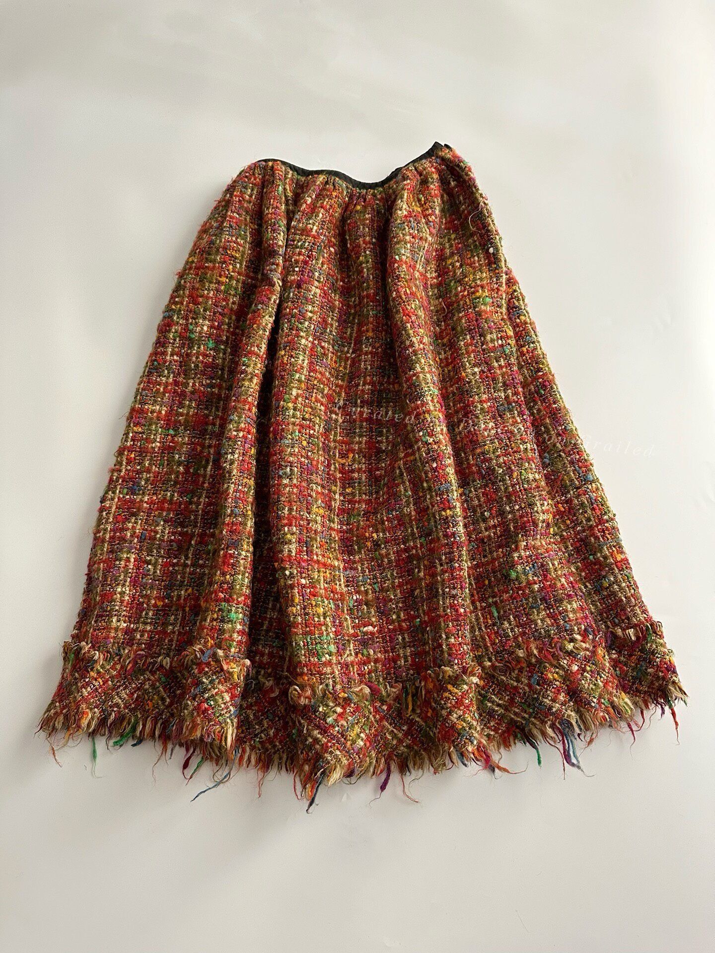 Junya Watanabe Junya Watanabe 2000 Tweed Fringe Skirt Size 33" - 1 Thumbnail