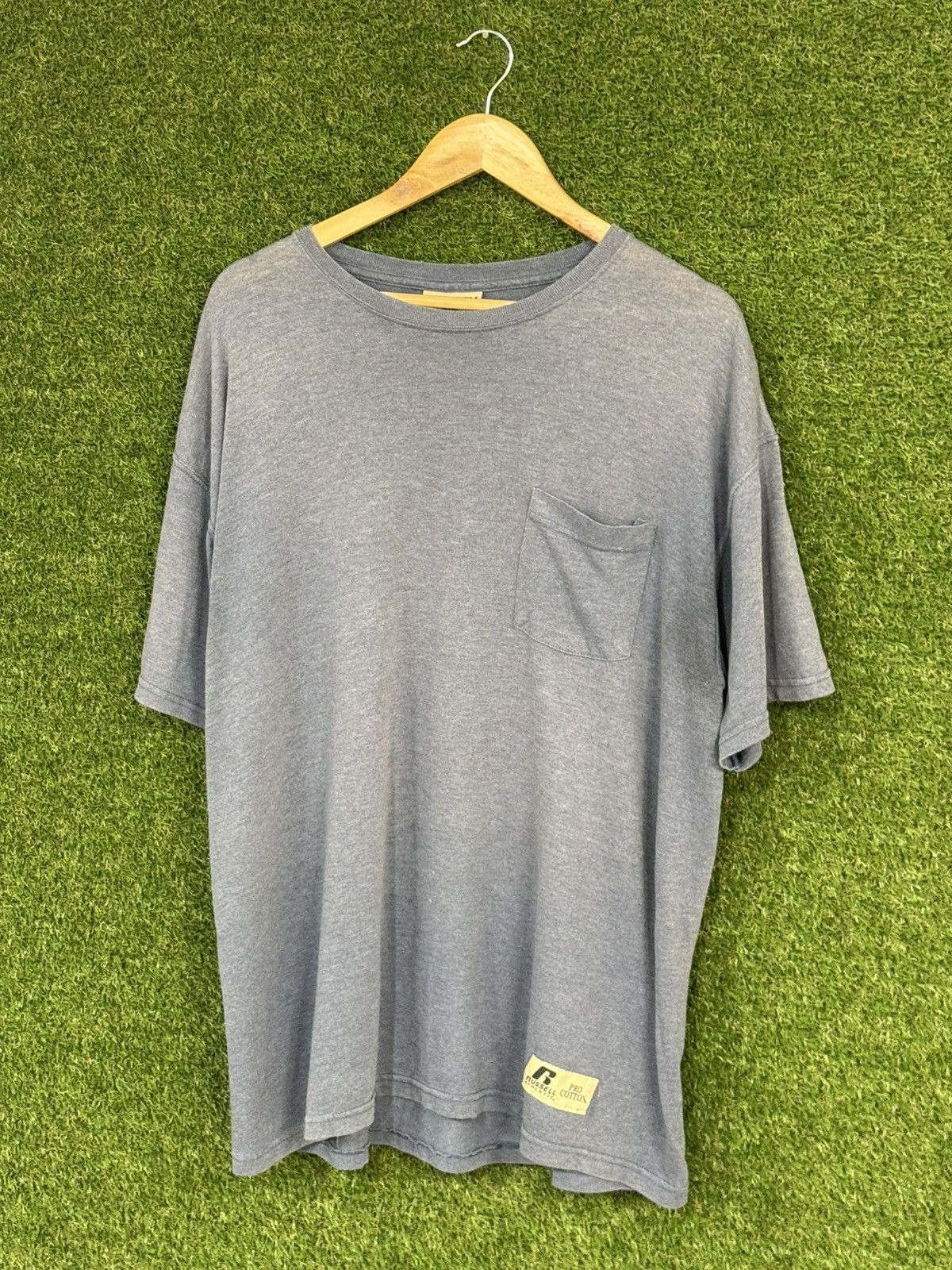 Russell Athletic Vintage Russell Athletic Blue Pocket Heavyweight Tee XL Size US XL / EU 56 / 4 - 1 Thumbnail