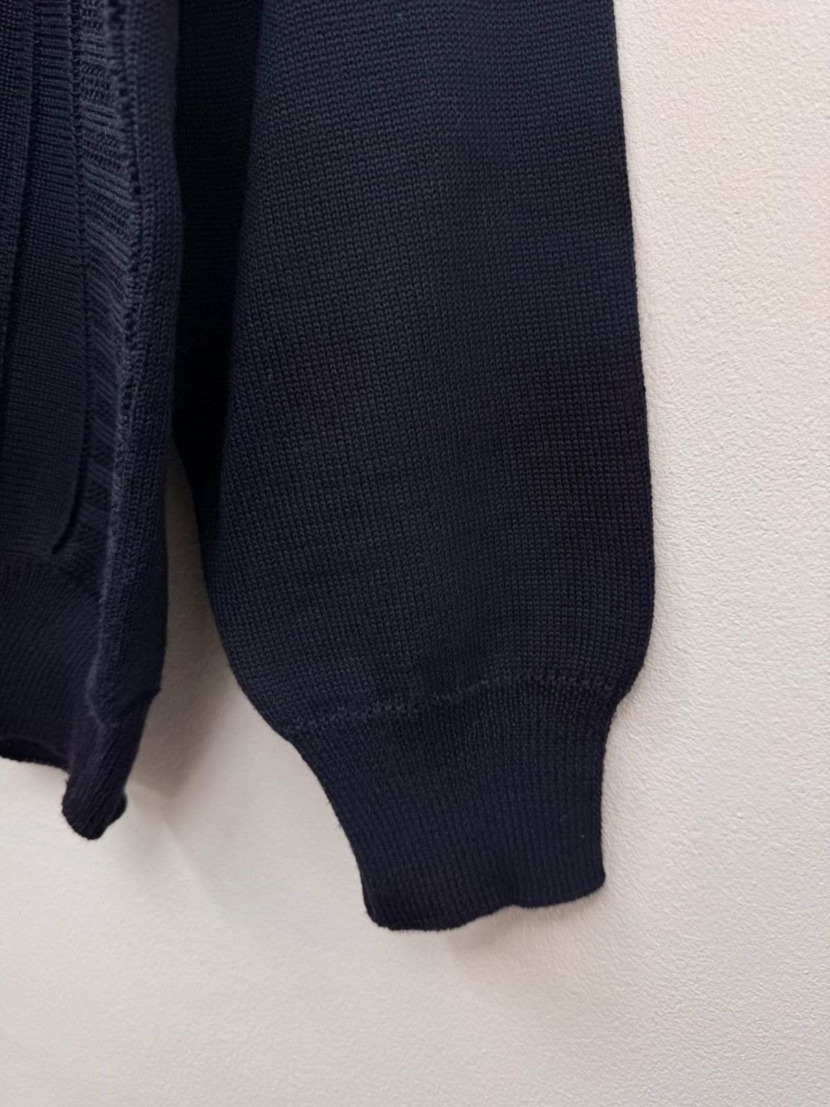 Vintage Dardano Men Knit Sweater Navy Patterned Crew Neck Size L Size US L / EU 52-54 / 3 - 4 Thumbnail