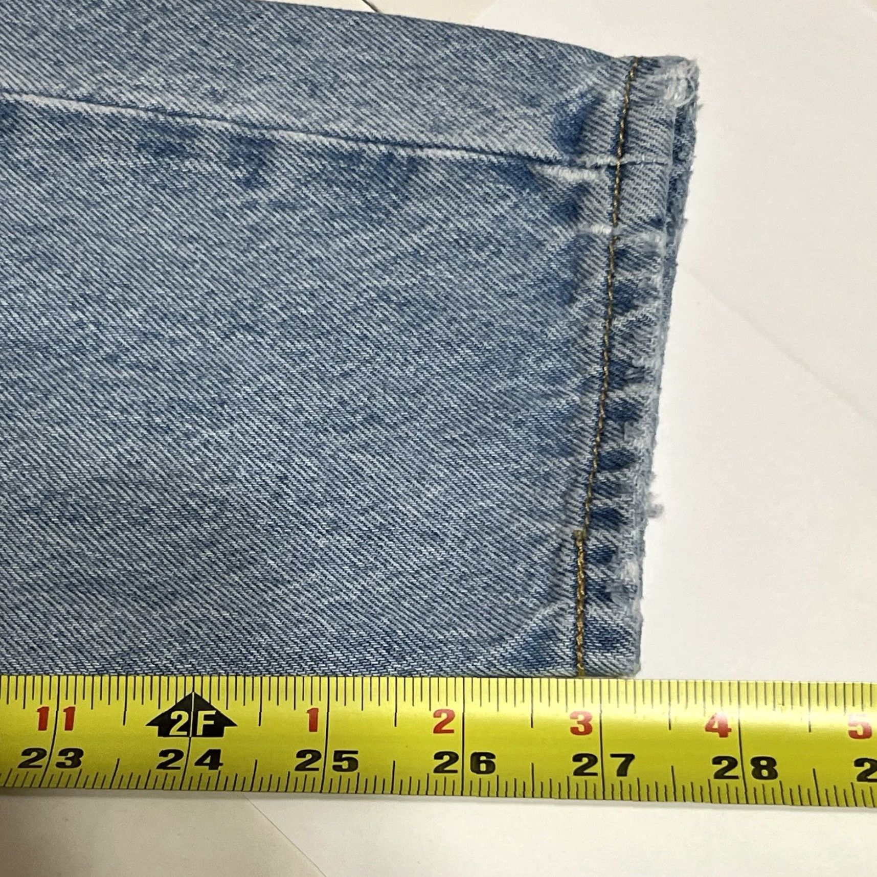Levi's Levi's Jeans Womens 26x27 Light Blue Distressed Wedgie Button Fly Straight Denim Levi's Size 26" / US 2 / IT 38 - 6 Thumbnail