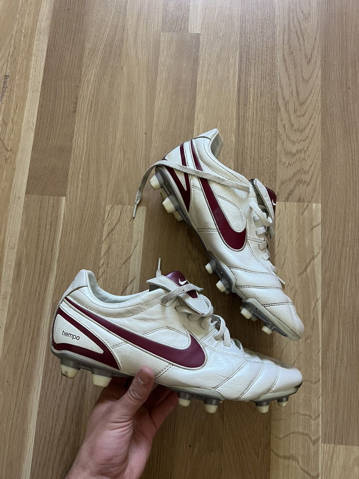 Nike Tiempo 2008 leather football boots with carbon