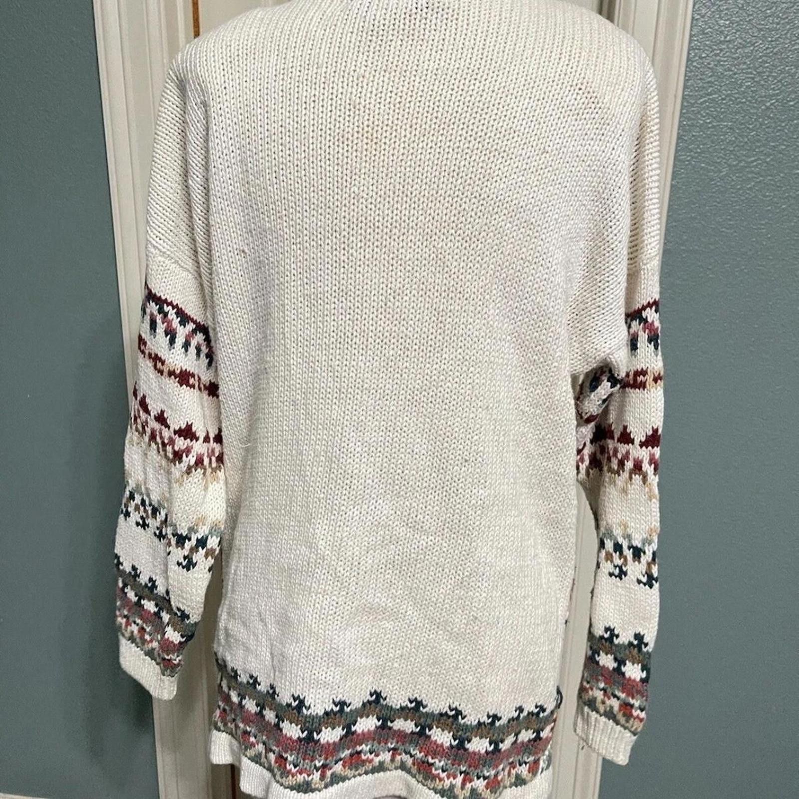 Other White and cream vintage knit sweater dress Size M / US 6-8 / IT 42-44 - 2 Thumbnail