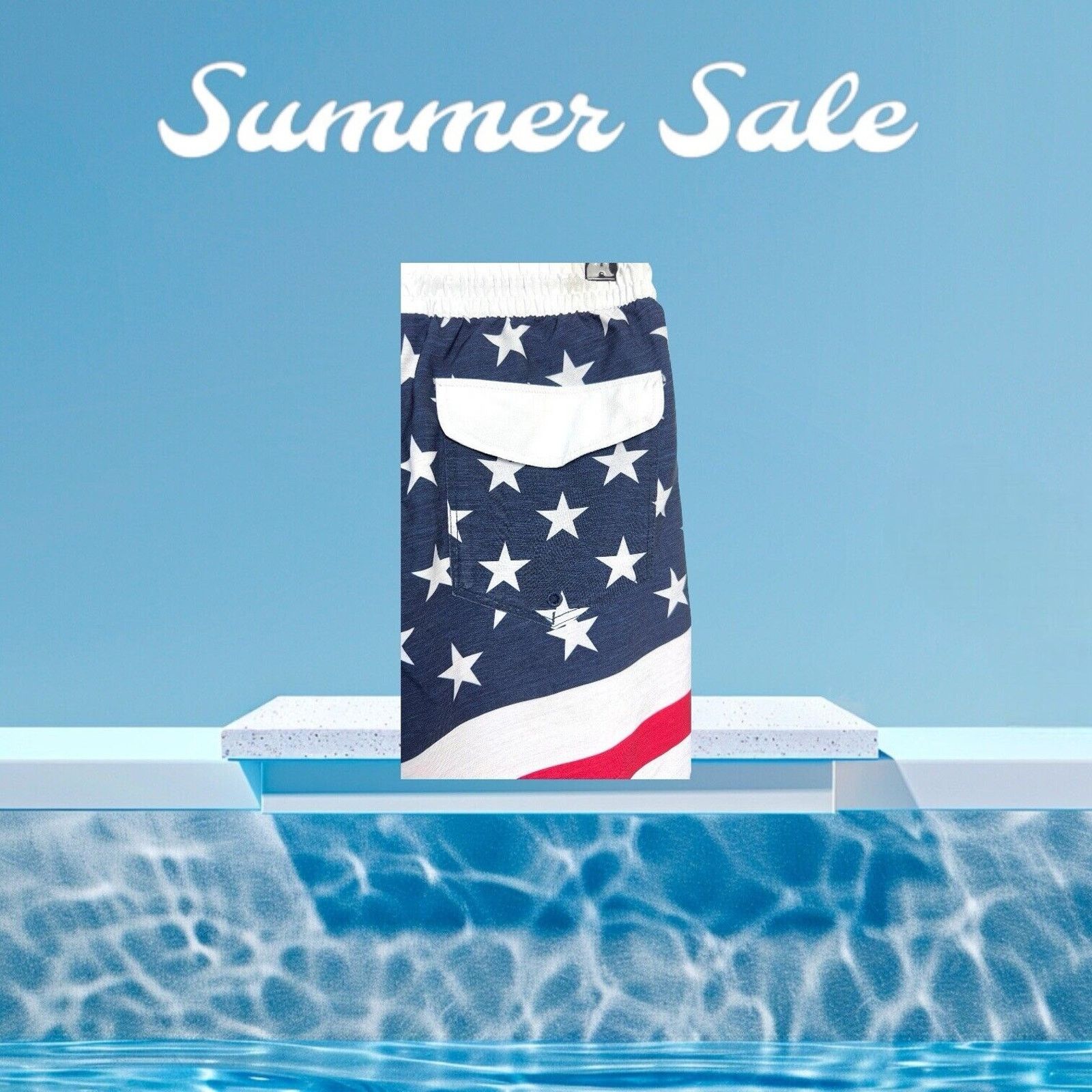 Hurley Hurley Swin Board Shorts M Red White And Blue Stars Stripes Size US 26 / EU 42 - 9 Thumbnail