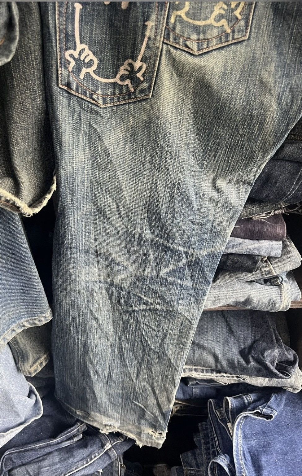 Japanese Brand 🔥Mr Men Little Miss Multipockets Distressed Denim Size US 30 / EU 46 - 6 Thumbnail