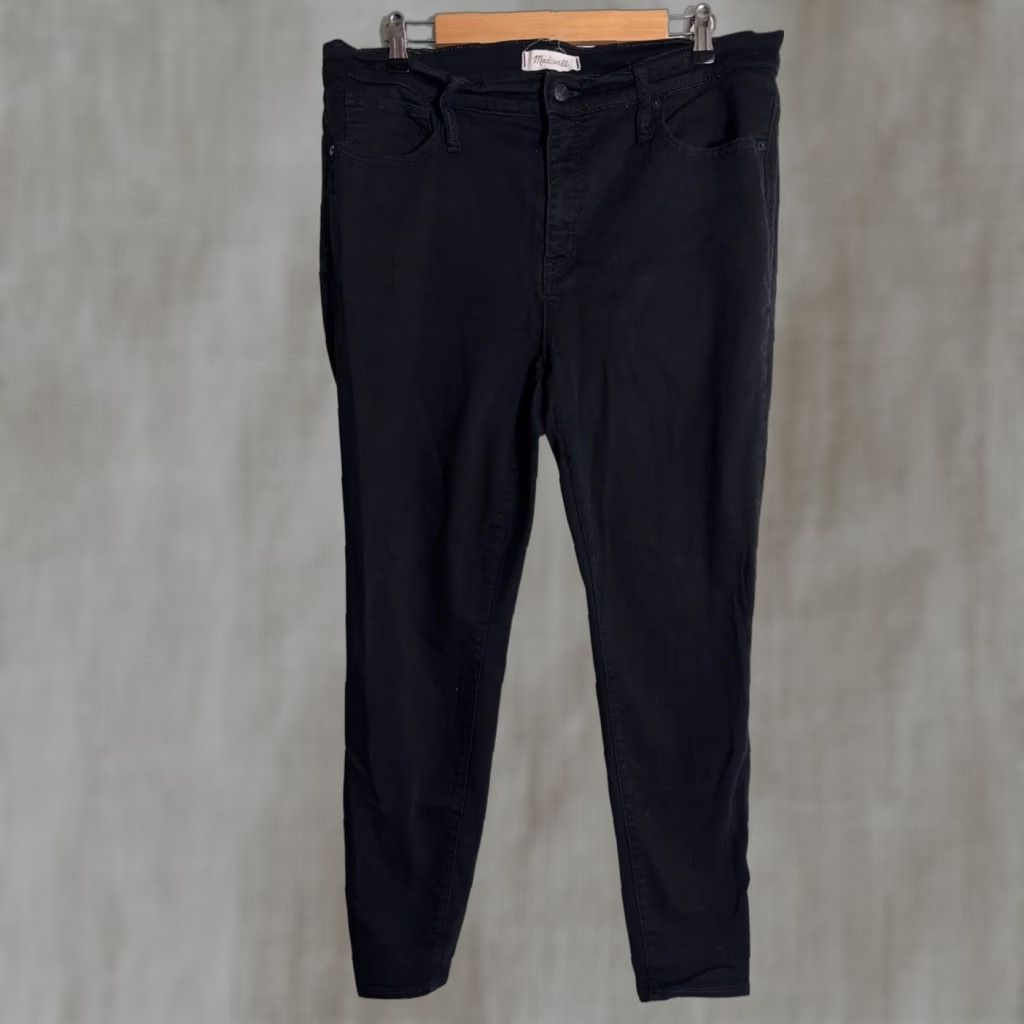 Madewell VINTAGE Madewell 9” High-rise Skinny Jeans Black Womens Size 36x29 Size 25" / US 0 / IT 36 - 1 Thumbnail