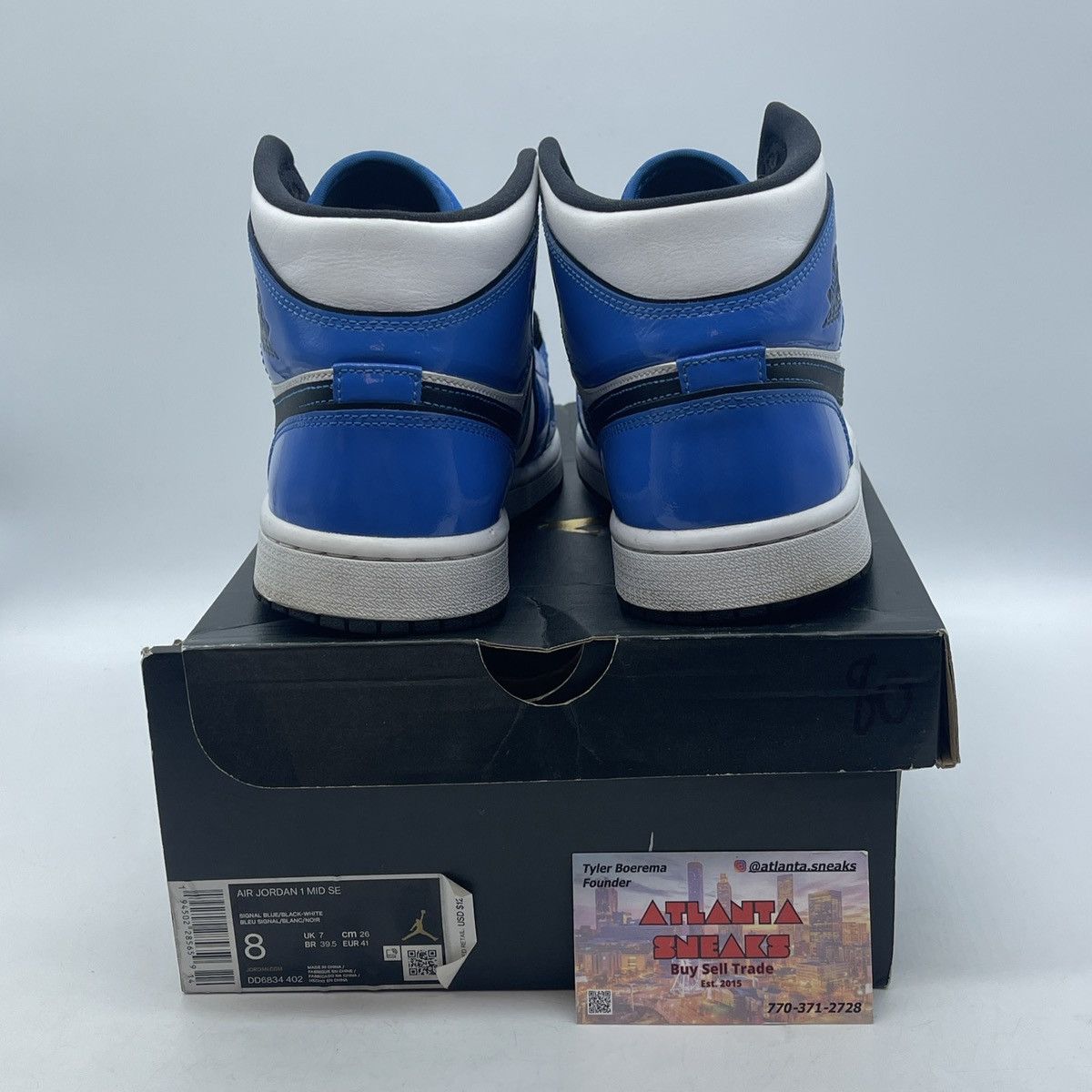 Jordan Brand Air Jordan 1 mid signal blue Size US 8 / EU 41 - 3 Thumbnail