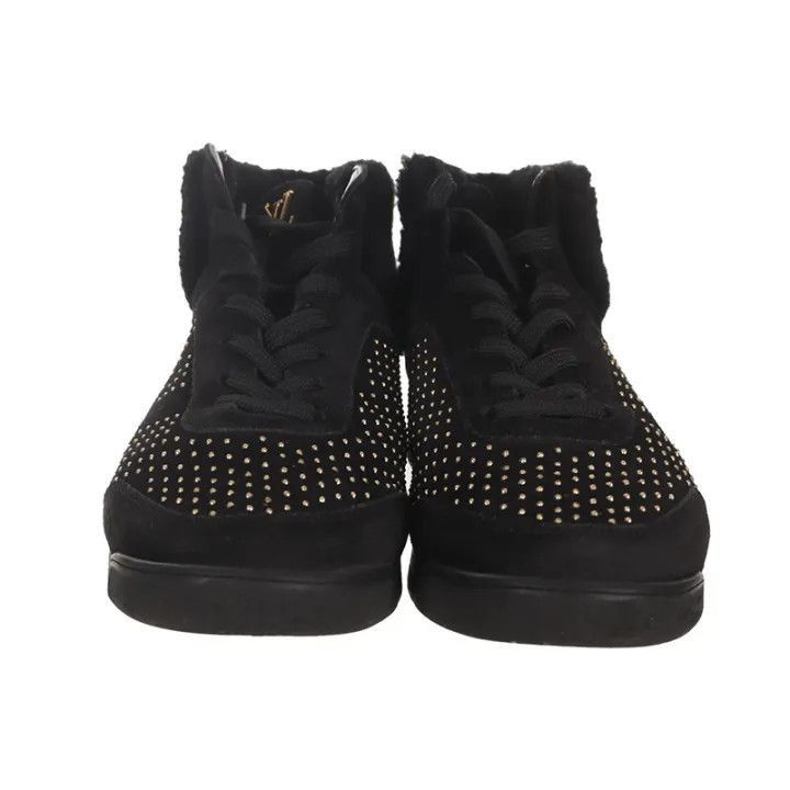 Louis Vuitton Louis Vuitton Black High-Top Fashion Sneakers -2508 Size US 6.5 / EU 39-40 - 2 Thumbnail