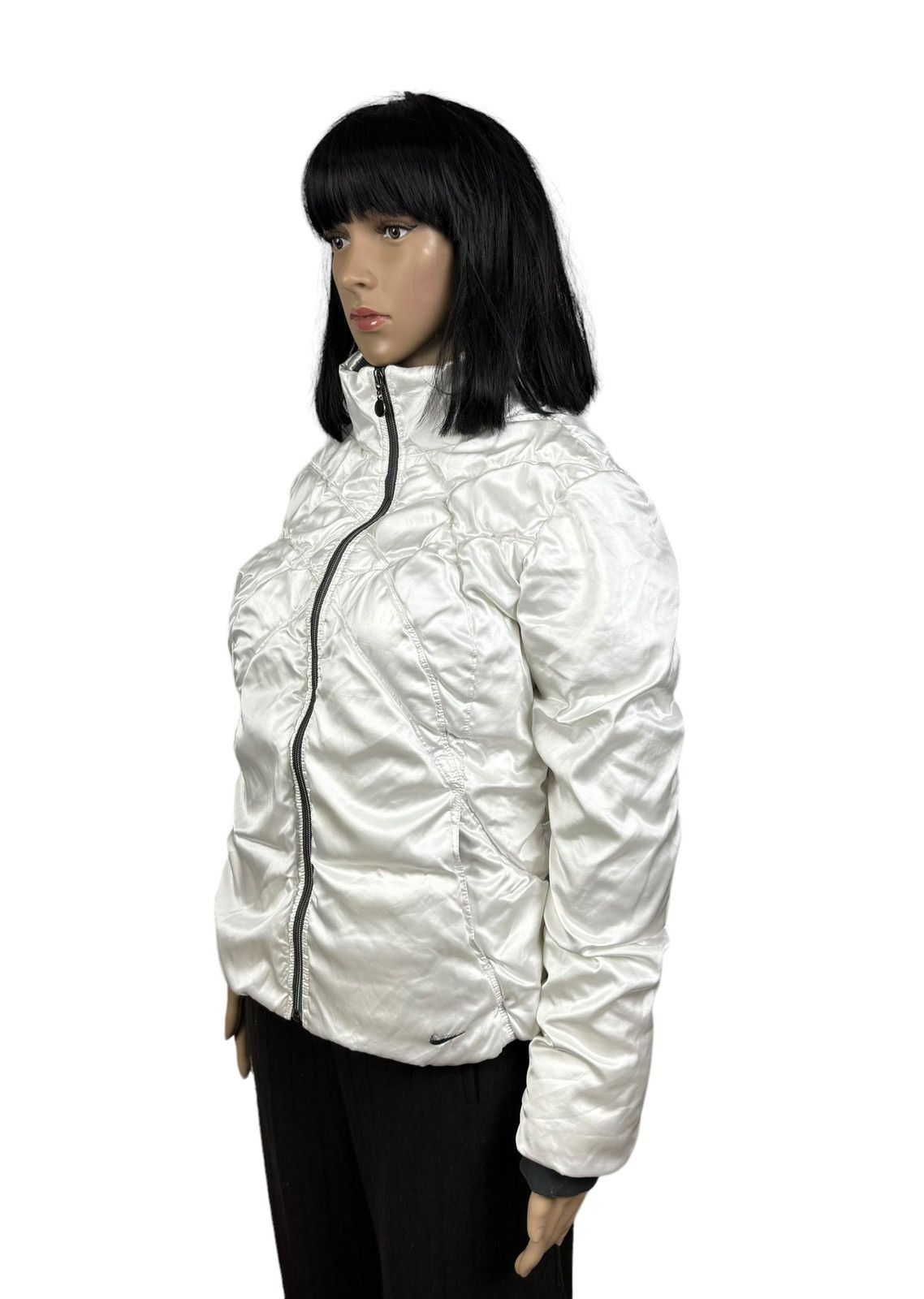 Nike × Vintage Nike Vintage Y2K Satin Quilted Down Jacket size L Size L / US 10 / IT 46 - 3 Thumbnail