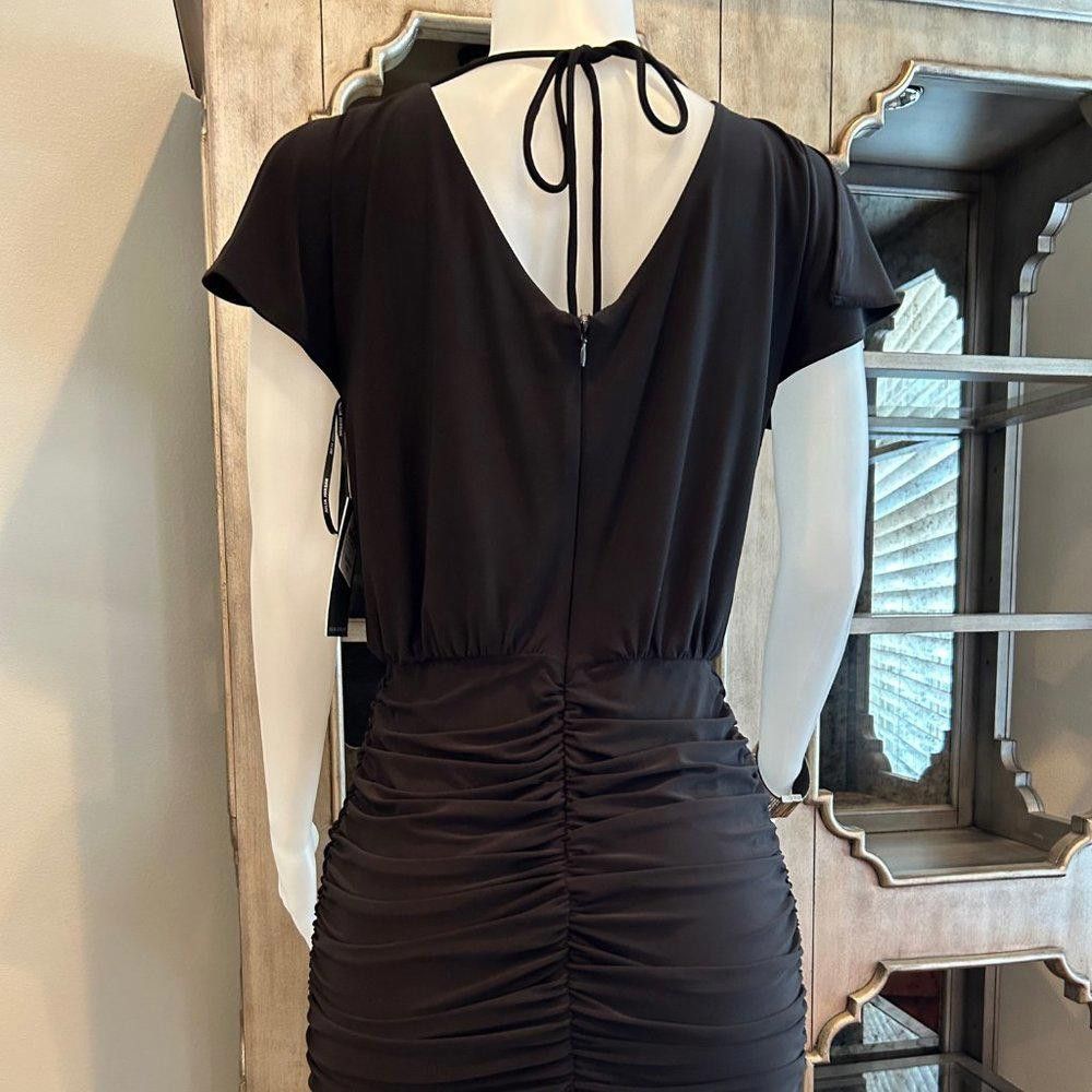 Designer Julia Jordan Ruched Split Sleeve Jersey Dress Size L / US 10 / IT 46 - 9 Thumbnail