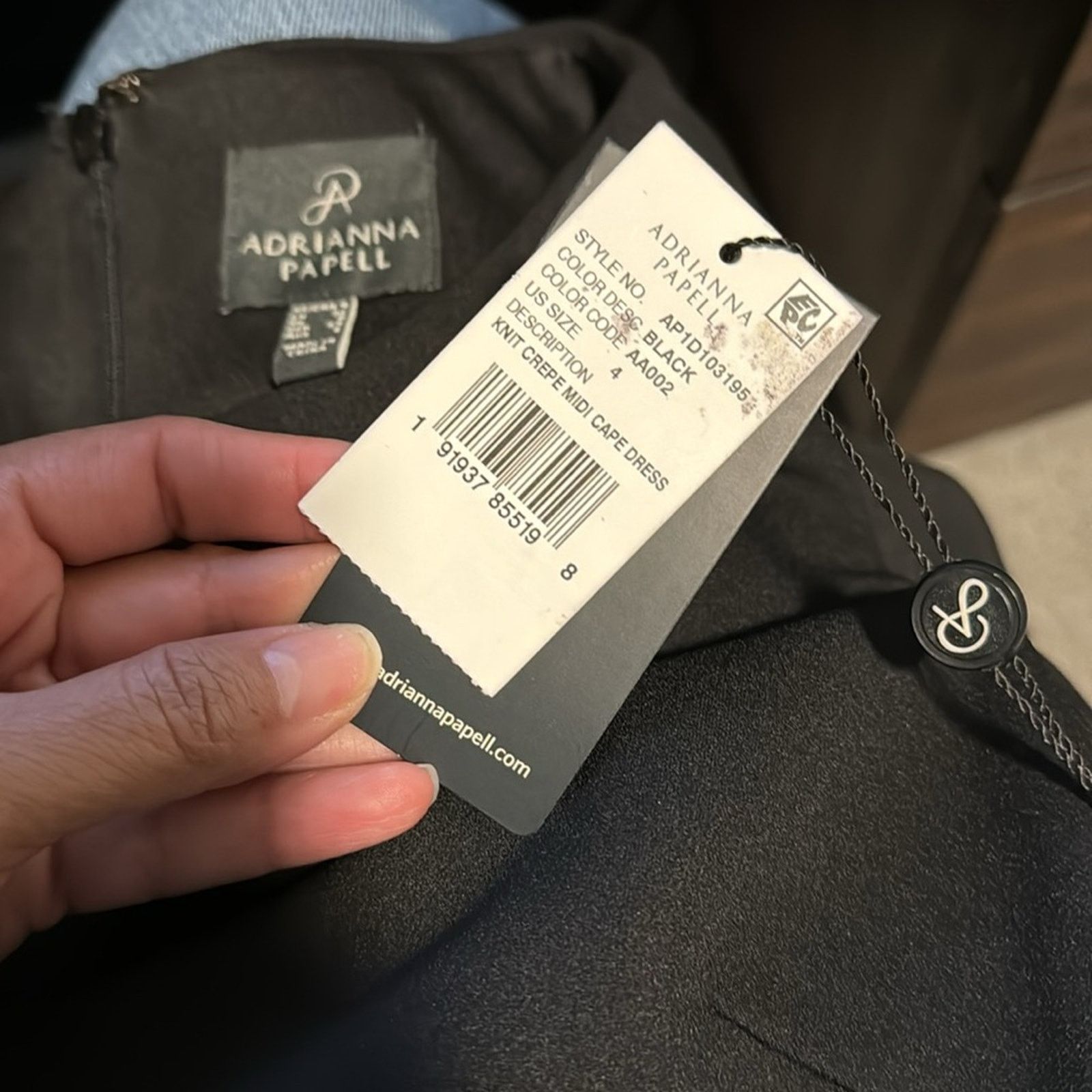 Adrianna Papell Adrianna Papell KNIT CREPE MIDI CAPE DRESS Dress classic Size S / US 4 / IT 40 - 4 Thumbnail