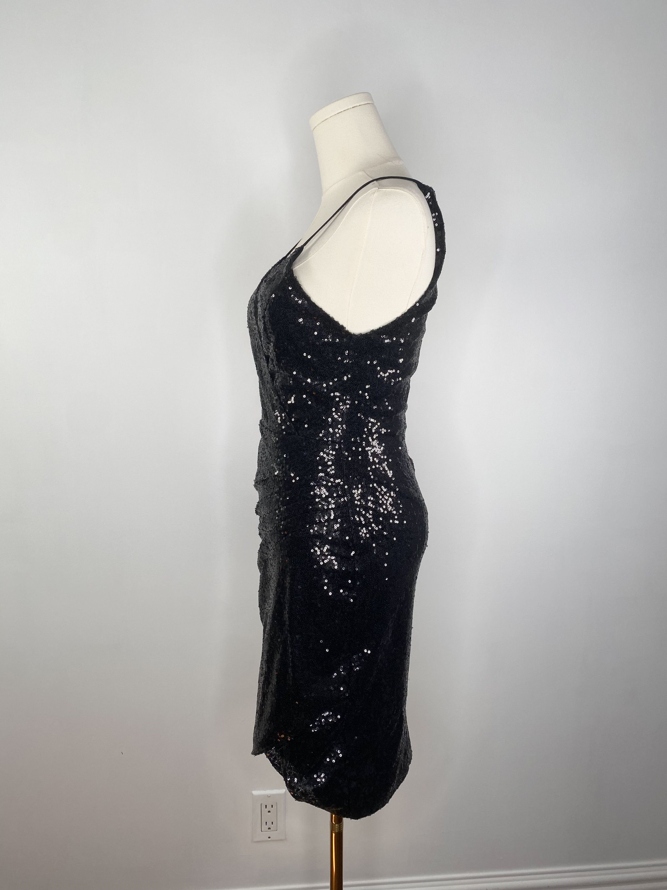 Vintage Sequin Black Dress Size S / US 4 / IT 40 - 9 Thumbnail