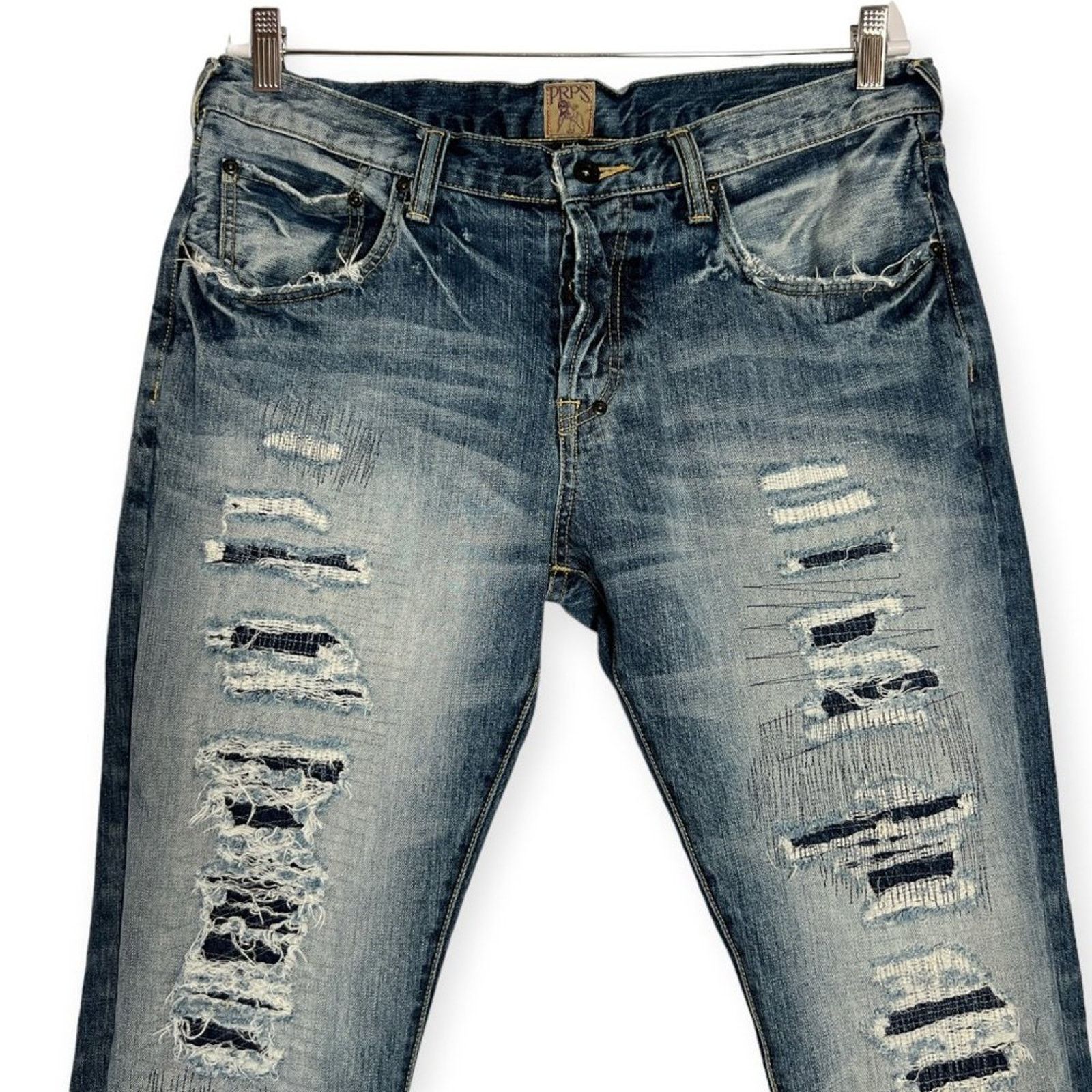 Prps PRPS Goods Demon Slim Jeans Size 36x34 Ripped Whiskered Size US 36 / EU 52 - 4 Thumbnail