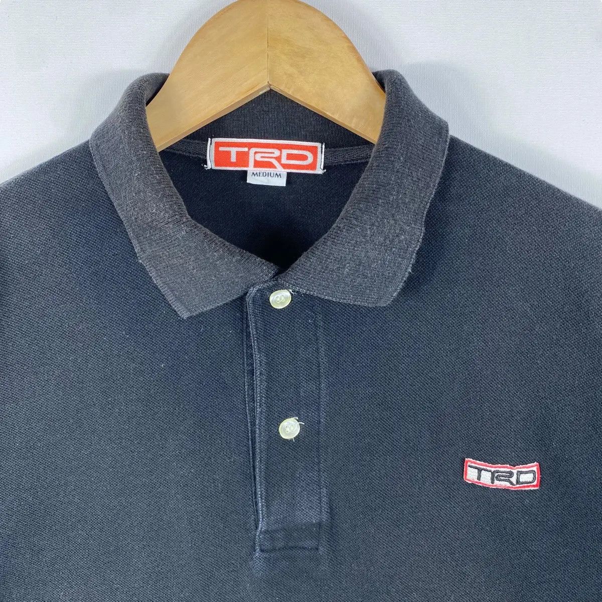 Japanese Brand Vintage 90's TRD RACING Staff Small Logo Polo Shirt Medium Size US M / EU 48-50 / 2 - 2 Thumbnail