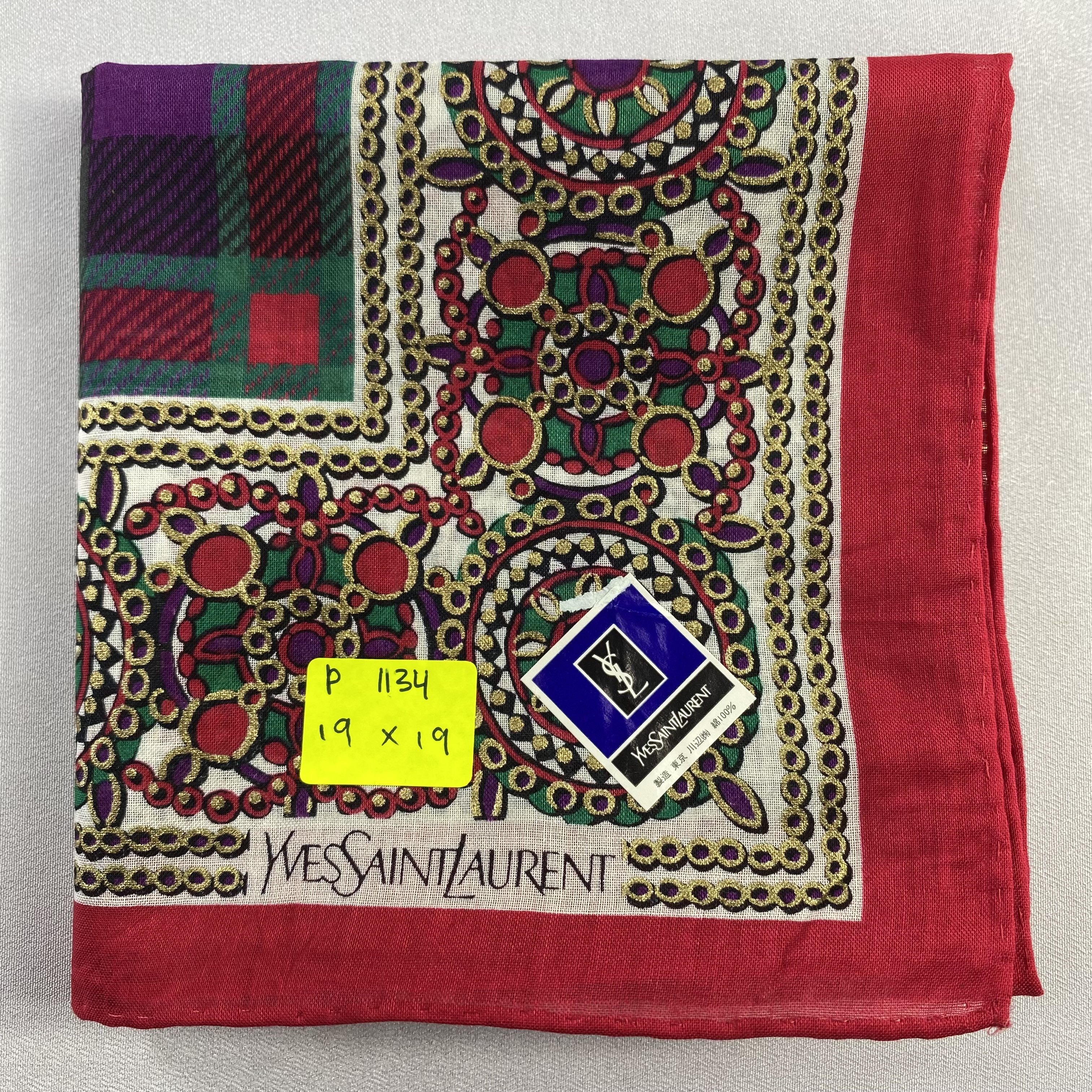 Vintage NWT Yves Saint Laurent Handkerchief / Neckerchief-P1134 Size ONE SIZE - 5 Thumbnail