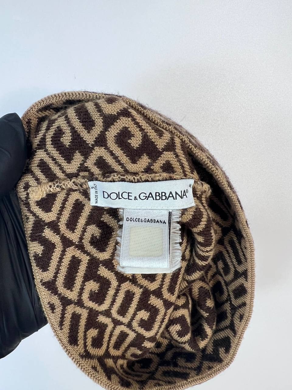 Dolce & Gabbana DOLCE & GABBANA BEANIE HAT MONOGRAM LOGO KNIT BROWN WOOL Size ONE SIZE - 4 Thumbnail