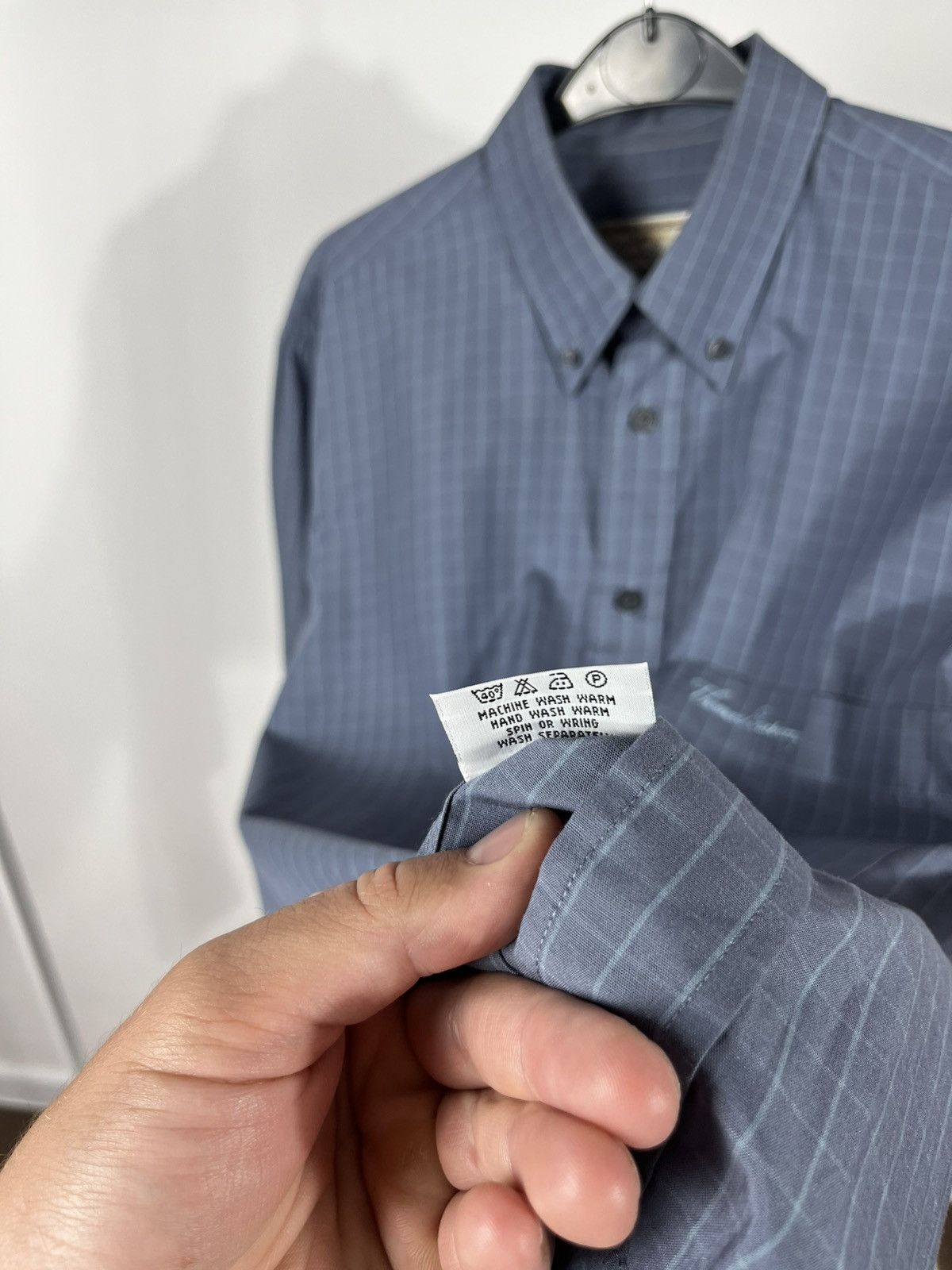 Other Thomas Burberry Blue Check Button-Up Shirt Size M Size US M / EU 48-50 / 2 - 9 Thumbnail